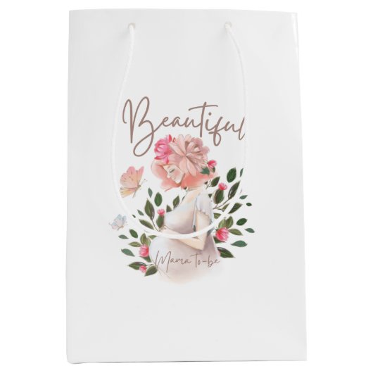 Mooie mama om cadeauzak te zijn medium cadeauzakje (Voorkant)