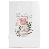 Mooie mama om cadeauzak te zijn medium cadeauzakje (Achterkant)