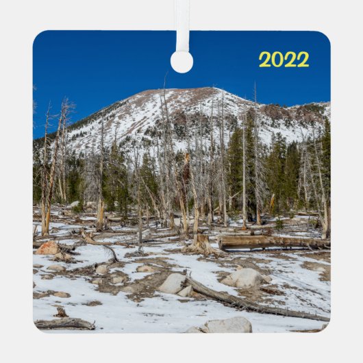 Mooie Mammoth-meren, CA Metalen Ornament (Achterkant)