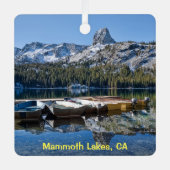 Mooie Mammoth-meren, CA Metalen Ornament (Voorkant)