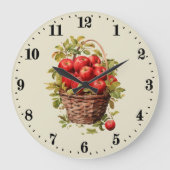 Mooie mand appels keuken grote klok (Voorkant)