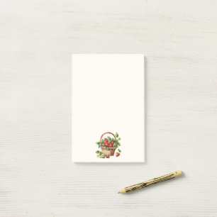 Mooie mand vol aardbeien post-it® notes