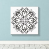 Mooie Mandala 6 Canvas Afdruk (Insitu (Houten vloer))