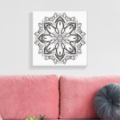 Mooie Mandala 6 Canvas Afdruk (Insitu (Woonkamer))