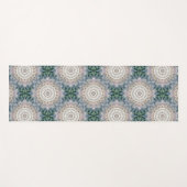 Mooie Mandala Blauwgroene Zen Yogamat (Voorkant (horizontaal))