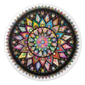 Mooie Mandala, diverse kleuren Keramische Knop (Voorkant)