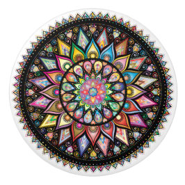 Mooie Mandala, diverse kleuren Keramische Knop