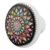Mooie Mandala, diverse kleuren Keramische Knop (Rechts)
