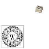 Mooie Mandala familie Monogram Rubberstempel (Gestempeld)