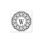 Mooie Mandala familie Monogram Rubberstempel (Afrduk)