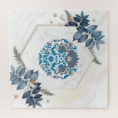 Mooie Mandala Floral Art, Cream Background Legpuzzel (Horizontaal)