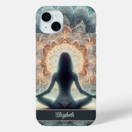 Mooie Mandala Mediterende Meisje Aangepaste Naam iPhone 15 Mini Hoesje