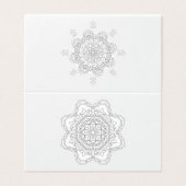 Mooie mandala ontwerp bloem indian vect visitekaartje (Buitenkant ongevouwen)