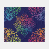 Mooie Mandala print fleece deken (Voorkant (Horizontaal))