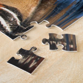 Mooie Mandarijn en houten eenden bij de Pond Legpuzzel (Zijkant)