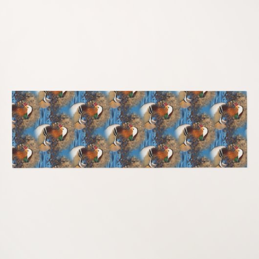 Mooie Mandarijns Duck op het meer Yogamat (Achterkant (horizontaal))