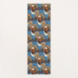 Mooie Mandarijns Duck op het meer Yogamat