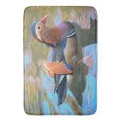 Mooie Mandarijnse Duck in de Pond Badmat (Voorkant Verticaal)