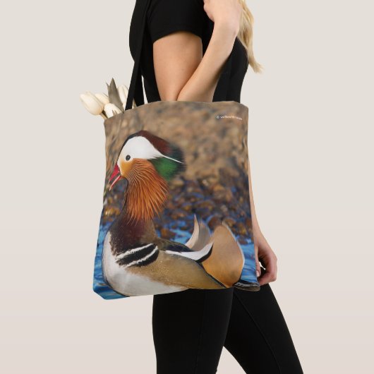 Mooie Mandarijnse eend bij de Pond Tote Bag (Dichtbij)