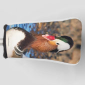 Mooie Mandarijnse eend op de Shore Golfheadcover (Voorkant)