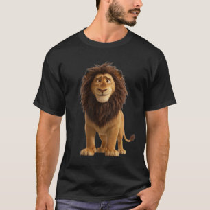 Mooie mannelijke leeuw safari dier kunst T-shirt