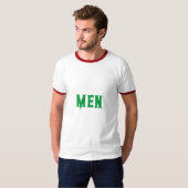 Mooie Mannen Tekst Kelly Groene Kleur Jongen Manne T-shirt (Voorkant volledig)