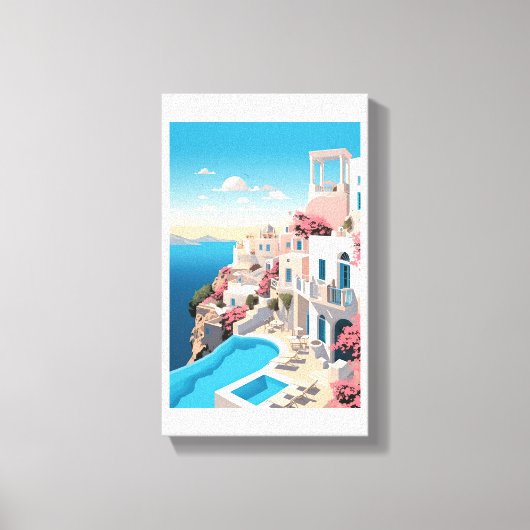 Mooie Marakech verf uitgerekt canvas print (Voorkant)