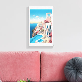 Mooie Marakech verf uitgerekt canvas print