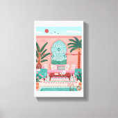 Mooie Marakech verf uitgerekt canvas print (Voorkant)