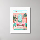 Mooie Marakech verf uitgerekt canvas print (Voorkant)