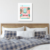 Mooie Marakech verf uitgerekt canvas print (Insitu (Slaapkamer))