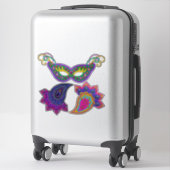 Mooie mardi Gras-masker en -decoraties Sticker (Koffer)
