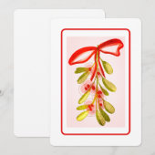 Mooie maretakplant digitaal geschilderde uitstrali feestdagenkaart (Voorkant / Achterkant)