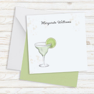 Mooie Margaritas Persoonlijke Cocktail Notitiekaartje
