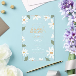 Mooie Margriet Bloem Bruiloft Borrel Acryl Uitnodigingen