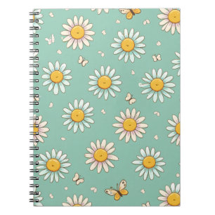 Mooie Margriet & Vlinder Patroon Spiraal Noteboo Notitieboek