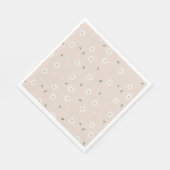 Mooie Margrieten Bloemige Bloesems & Groene Tinten Servet (Hoek)