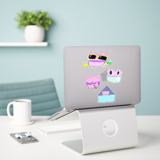 Mooie Marie-stickers Sticker (Laptop op bureau)