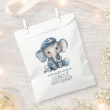 Mooie marineblauwe olifant babyshower