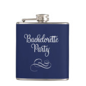 Mooie marineblauwe vrijgezellenfeest fles 6oz heupfles (Voorkant)