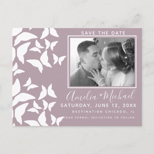 Mooie Mariposas witte blush foto Briefkaart (Voorkant)