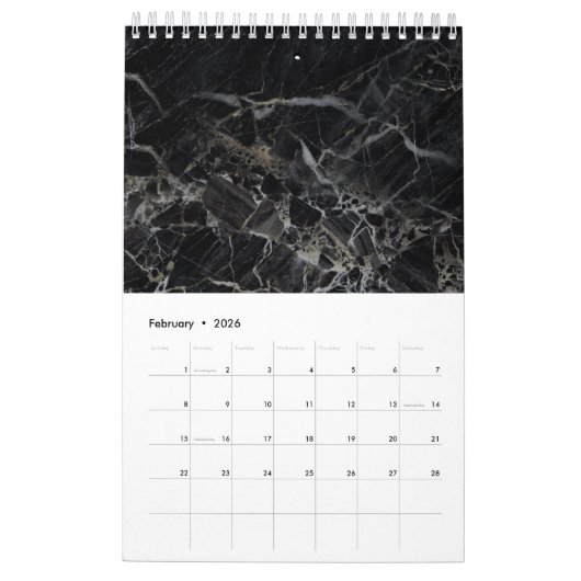 Mooie marmerkalender 2020 kalender (Feb 2026)