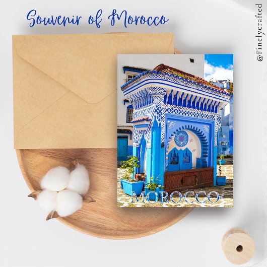 Mooie Marokkaanse Chefchaouen Blauwe Medina Briefkaart