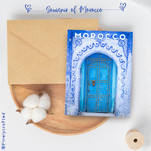 Mooie Marokkaanse Chefchaouen Blauwe Medina deur Briefkaart