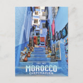 Mooie Marokkaanse Chefchaouen Blauwe Noord Stad Briefkaart (Voorkant)
