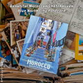 Mooie Marokkaanse Chefchaouen Blauwe Noord Stad Briefkaart