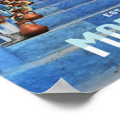 Mooie Marokkaanse Chefchaouen Blauwe Noord Stad Poster (Hoek)