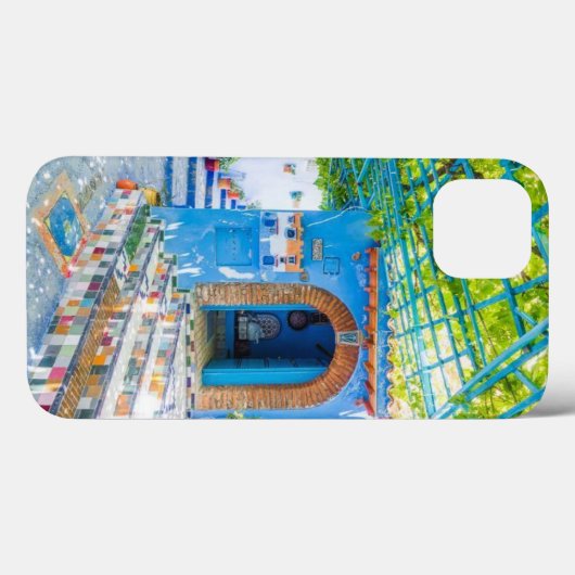 Mooie Marokkaanse City Paint iPhone Case (Achterkant (horizontaal))