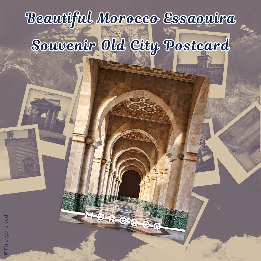 Mooie Marokkaanse Fes Medina Architectuur Briefkaart