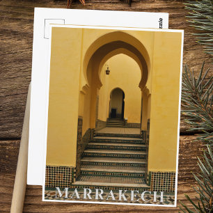 Mooie Marokkaanse Marrakech Medina architectuur Briefkaart